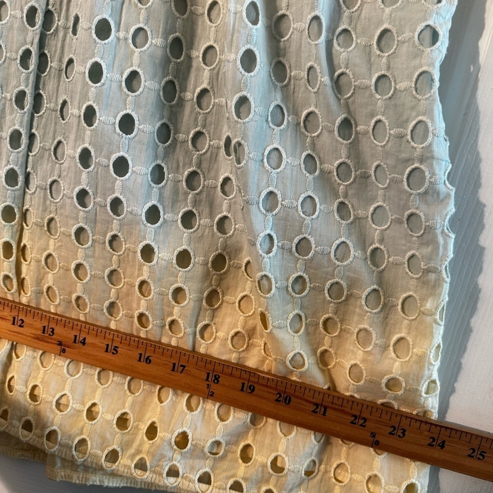 ANTHROPOLOGIE Ollari M BOHO Feminine Ruffle Cotton Tank Tassel Tie Back Cut Out - Picture 13 of 14